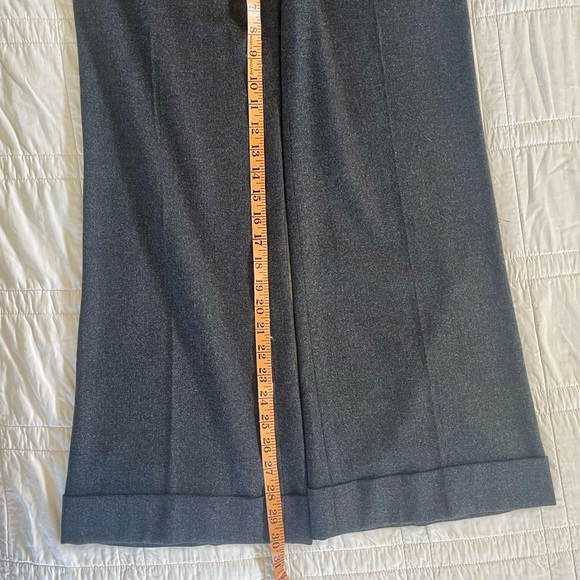 VINTAGE Vince Virgin Wool Blend Wide Leg LowRise Salt & Pepper Trousers - Picture 10 of 10